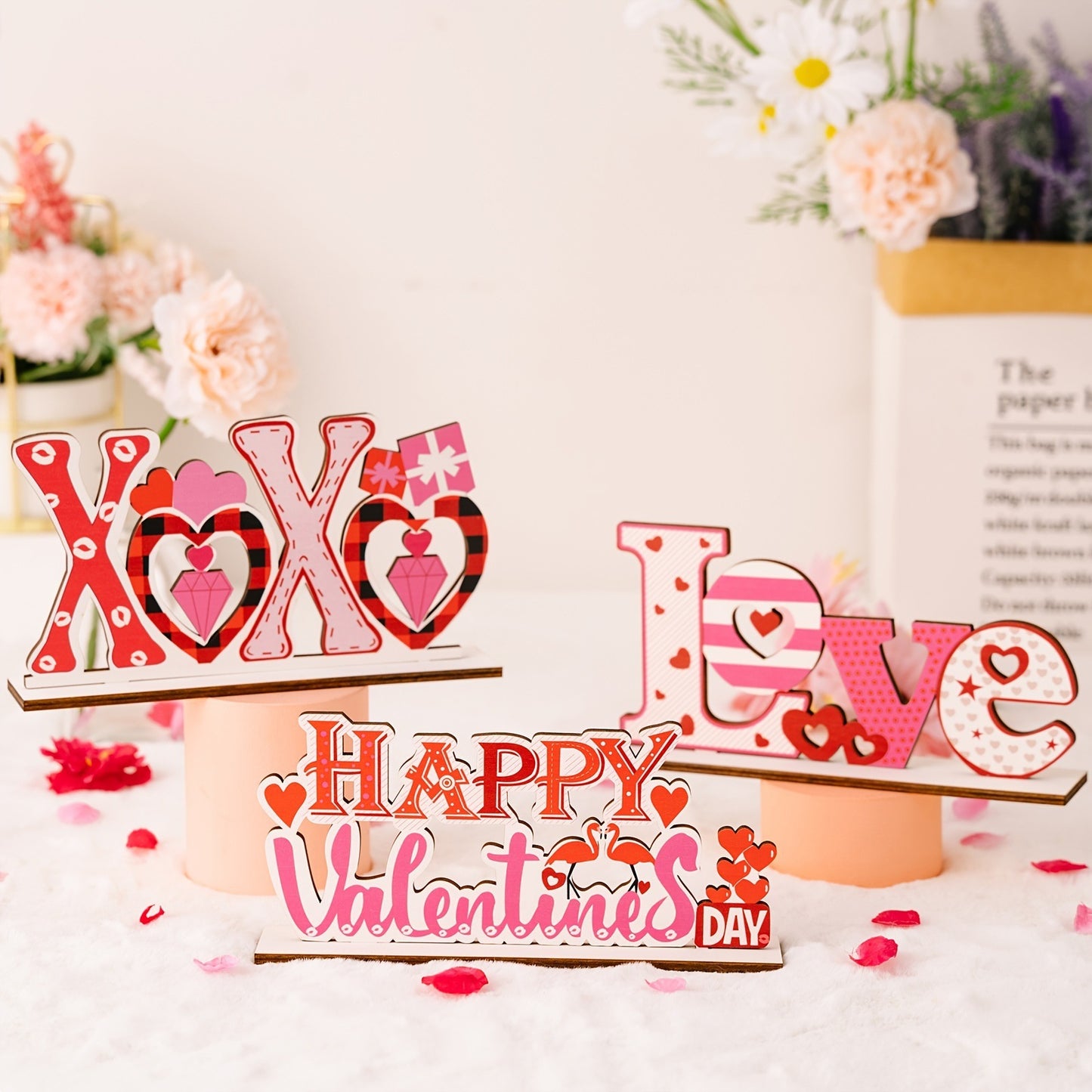 Love letter heart-shaped hollow decorative ornament